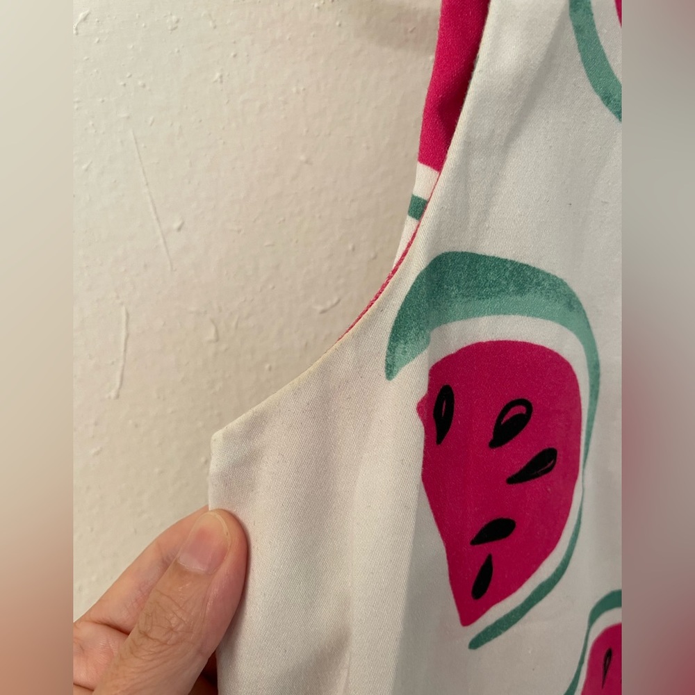 Love Moschino All Over Heart Watermelon Print Shift Dress White Pink M 6 - Picture 9 of 10
